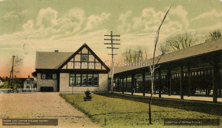 Postcard: Boston & Maine Station, Melrose Highlands, Massachusetts
